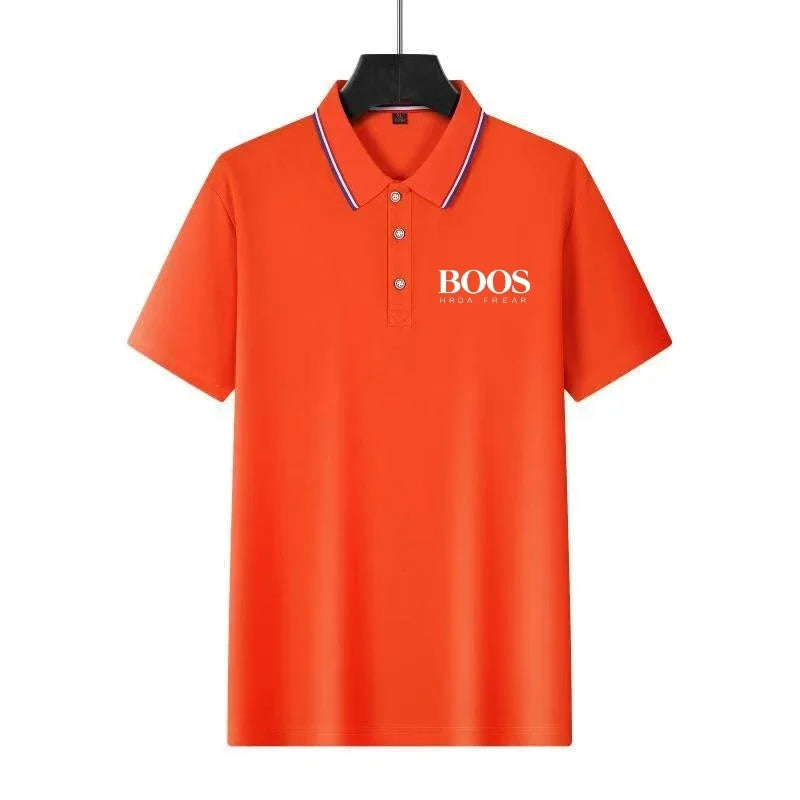 Nueva camisa Polo de manga corta informal de negocios bordada para hombre, Top transpirable cómodo de manga corta a la moda
