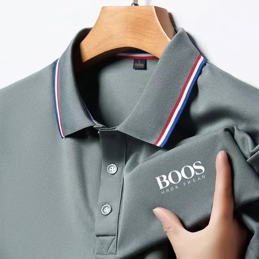 Nueva camisa Polo de manga corta informal de negocios bordada para hombre, Top transpirable cómodo de manga corta a la moda