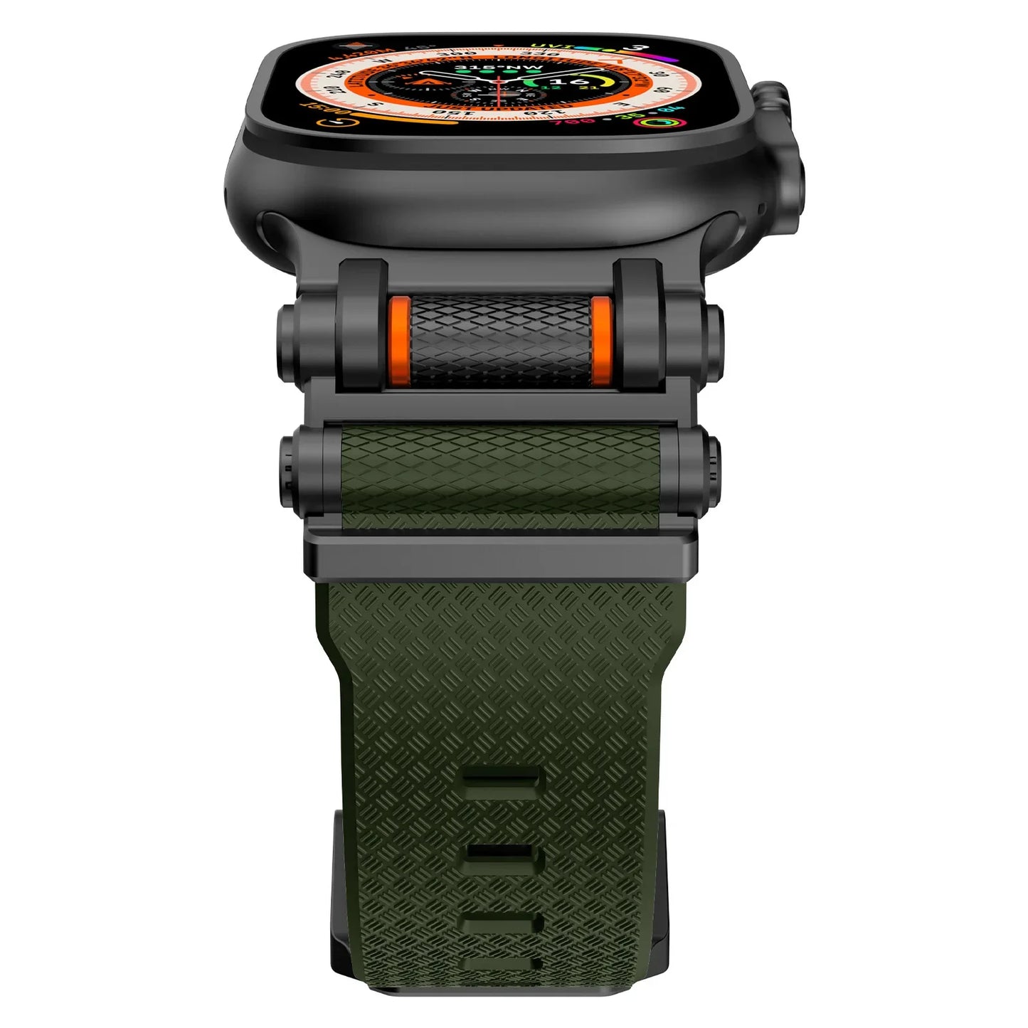 Rubber Sports Band for Apple Watch Ultra 2 49mm Series 10 9 8 7 Se 6 5 Strap for IWatch Ultra 46mm 45mm 44mm Luxury TPU Bracelet