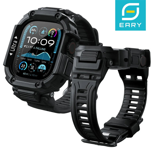 Eary para Apple Watch Case Band Ultra 2 1 49mm Protector de pantalla parachoques a prueba de golpes pulsera protectora de grado militar cubierta para IWatch